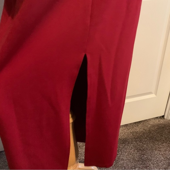 LPA Red Cutout Long Sleeves Midi Dress Size S - Picture 6 of 9